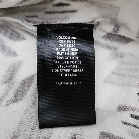 Volcom Asymmetrical Dress Adjustable Spaghetti Straps Patterned Cotton  Size M - Picture 8 of 12